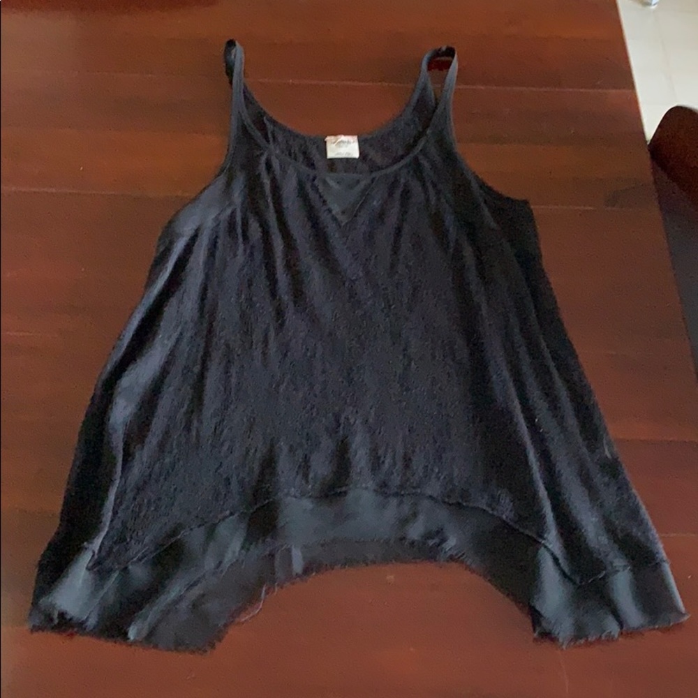 Free People sheer black tank